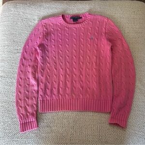 Pink Ralph lauren Polo cable knit sweater
100% cotton